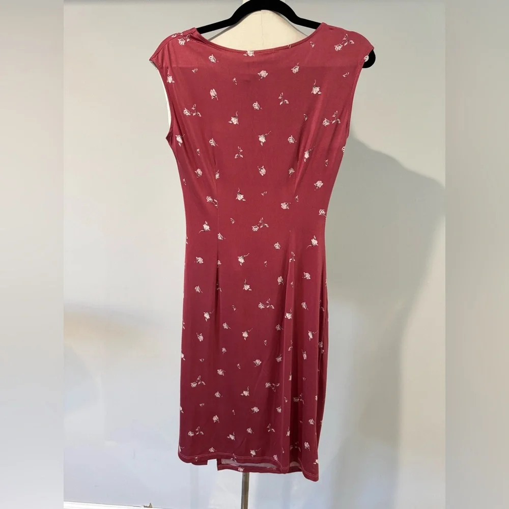 NWT Verse Sasha Knit Midi Dress - Pink with White Floral Size Small - Picture 3 of 4